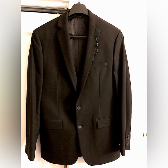 Ryan Seacrest Distinction Slim Fit Suit Black 44L - Picture 1 of 9